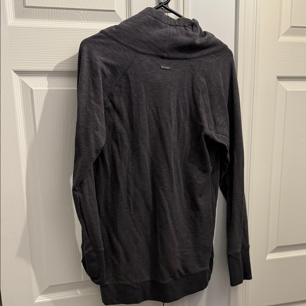 Cozy Charcoal Cowl Neck Sweater - Picture 3 of 4
